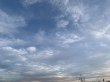 Low angle view of cloudy sky