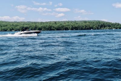 Speed boat on the lake