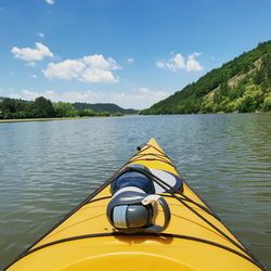 Kayaking in a dam