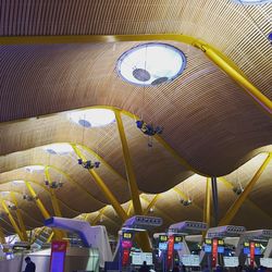 Low angle view of multi colored ceiling