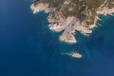 High angle view of sea