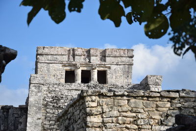 Low angle view of historical building against sky