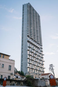 Low angle view of buildings against sky