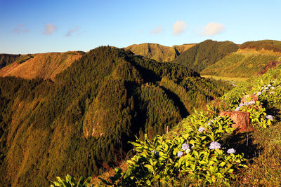 View of mountain range against the sky