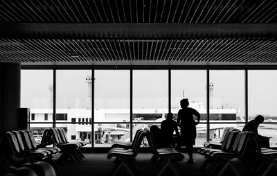 People waiting at airport