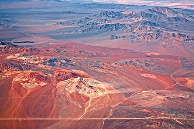 Aerial view of desert