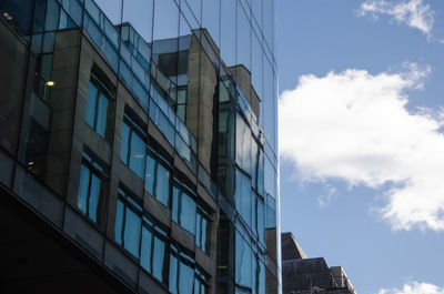 Low angle view of buildings against sky