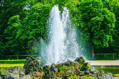 Scenic view of waterfall