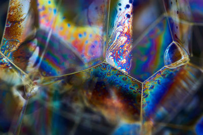 Full frame shot of multi colored glass