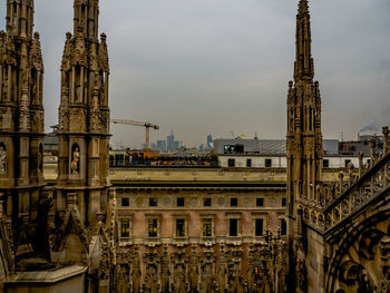 Milan cathedral against sky in city