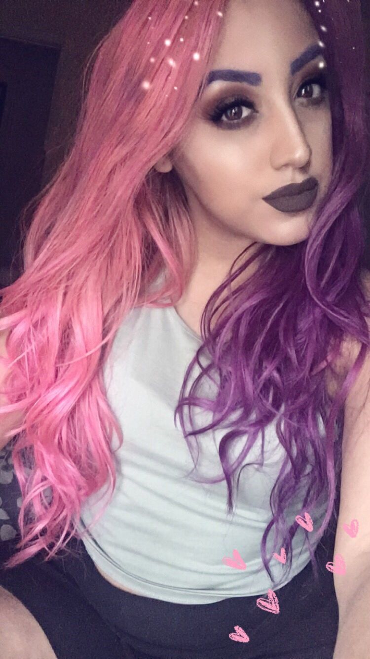 Pink and purple hair