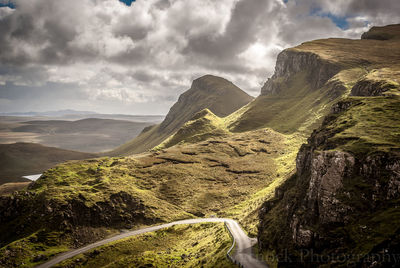 Road leading towards mountains