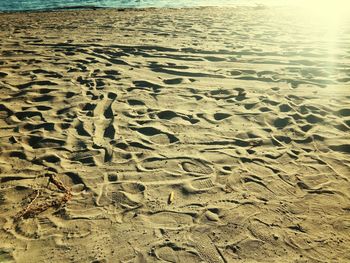 Text on sand at beach