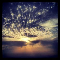 Low angle view of cloudy sky