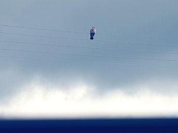 Low angle view of woman against sky