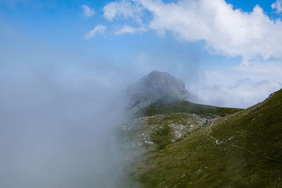 Scenic view of mountain against sky