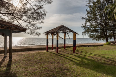  beach view of the city of labuan island, malaysia