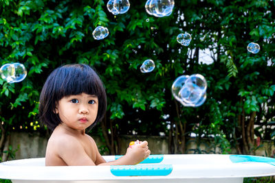 Portrait of cute baby