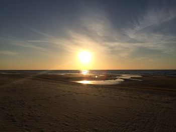 Scenic view of sea during sunset