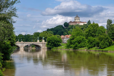 Turin city ,piedmont, italy river po.