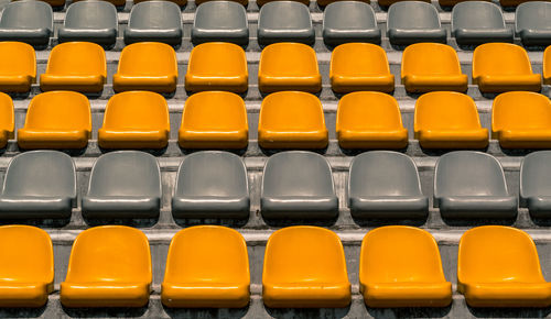 Full frame shot of empty chairs