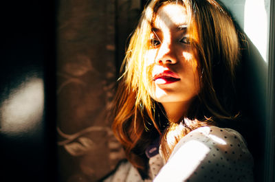 Portrait of young woman