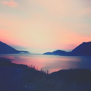 Scenic view of dramatic sky during sunset