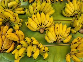 Full frame shot of yellow fruits for sale at market stall