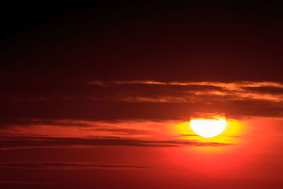 Scenic view of dramatic sky during sunset