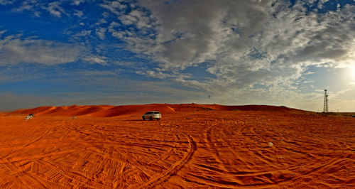 Scenic view of desert against sky