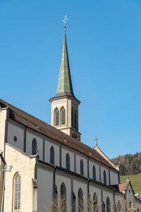 Unteraegeri, switzerland, february 20, 2023 beautiful and historic catholic church in the city 