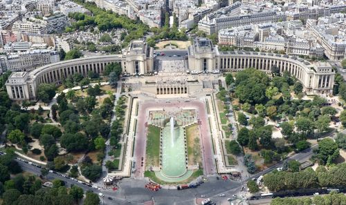High angle view of monument