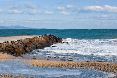 Scenic view of sea against sky