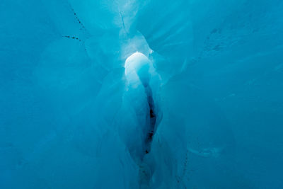 Close-up of ice cave