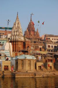 Temple against clear sky