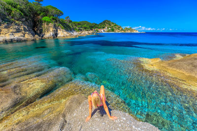 Scenic view of sea against sky