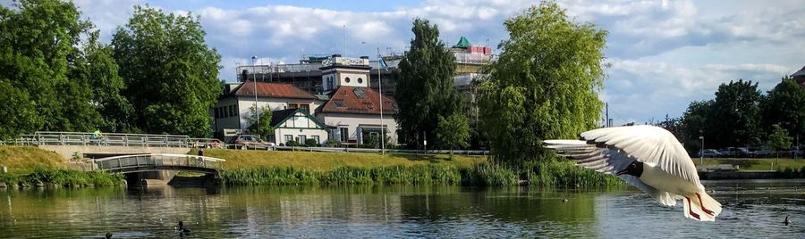 Built structure with trees in background