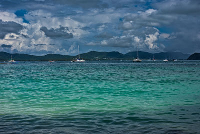 Scenic view of sea against sky