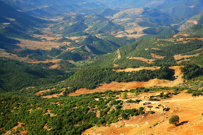 High angle view of mountains