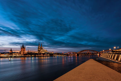 Panoramic view of cologne cathedral at sunset