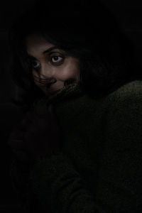 Close-up portrait of woman