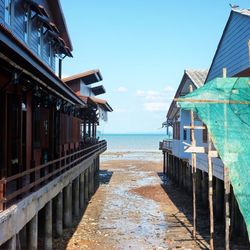 View of sea against clear sky