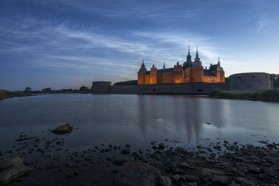 Kalmar castle in sweden at sunset