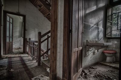 Messy and dirty interior of abandoned building