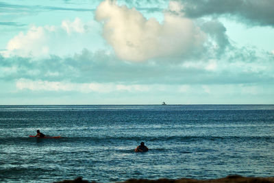 Scenic view of sea against sky