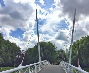 View of road against cloudy sky