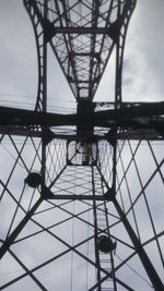 Low angle view of silhouette bridge against sky