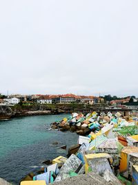 View of river against clear sky