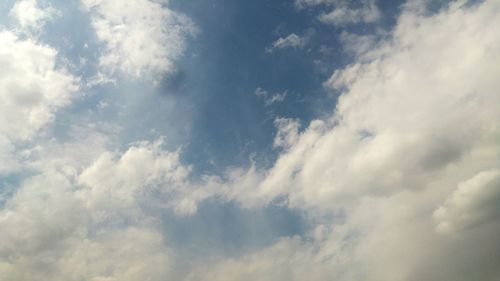 Low angle view of clouds in sky