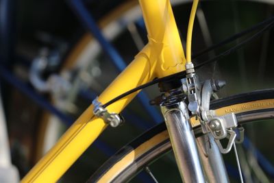 Close-up of bicycle wheel